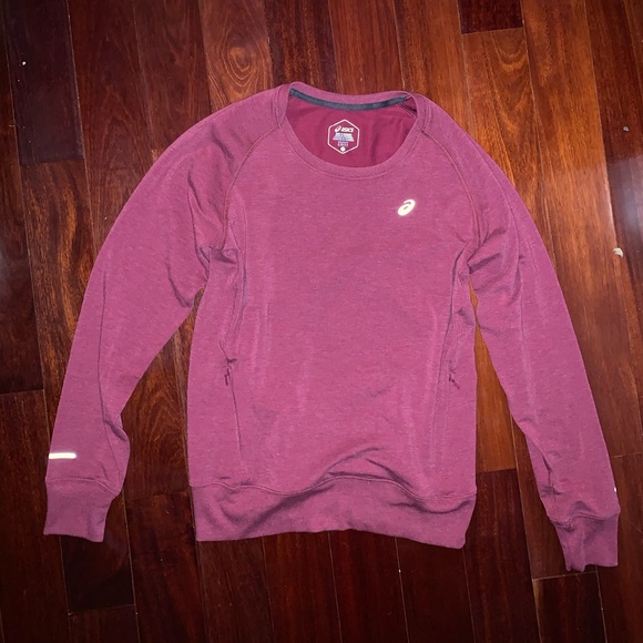 Asics Tops - Asics Women's Red Pullover Asics Tops - Asics Women's Red Pullover